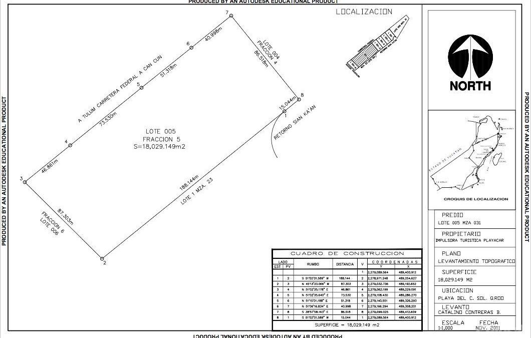 Lote 1 F 5 M 31 Playacar Fase 2,